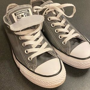 Converse 554880F Women's CTAS Double Tongue Low Top Sneaker Grey Size 8- 8.5